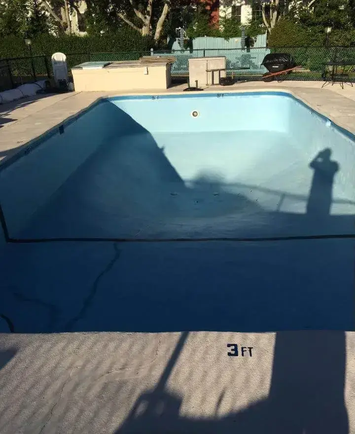 Before: Residential Pool Interior Coating Removal