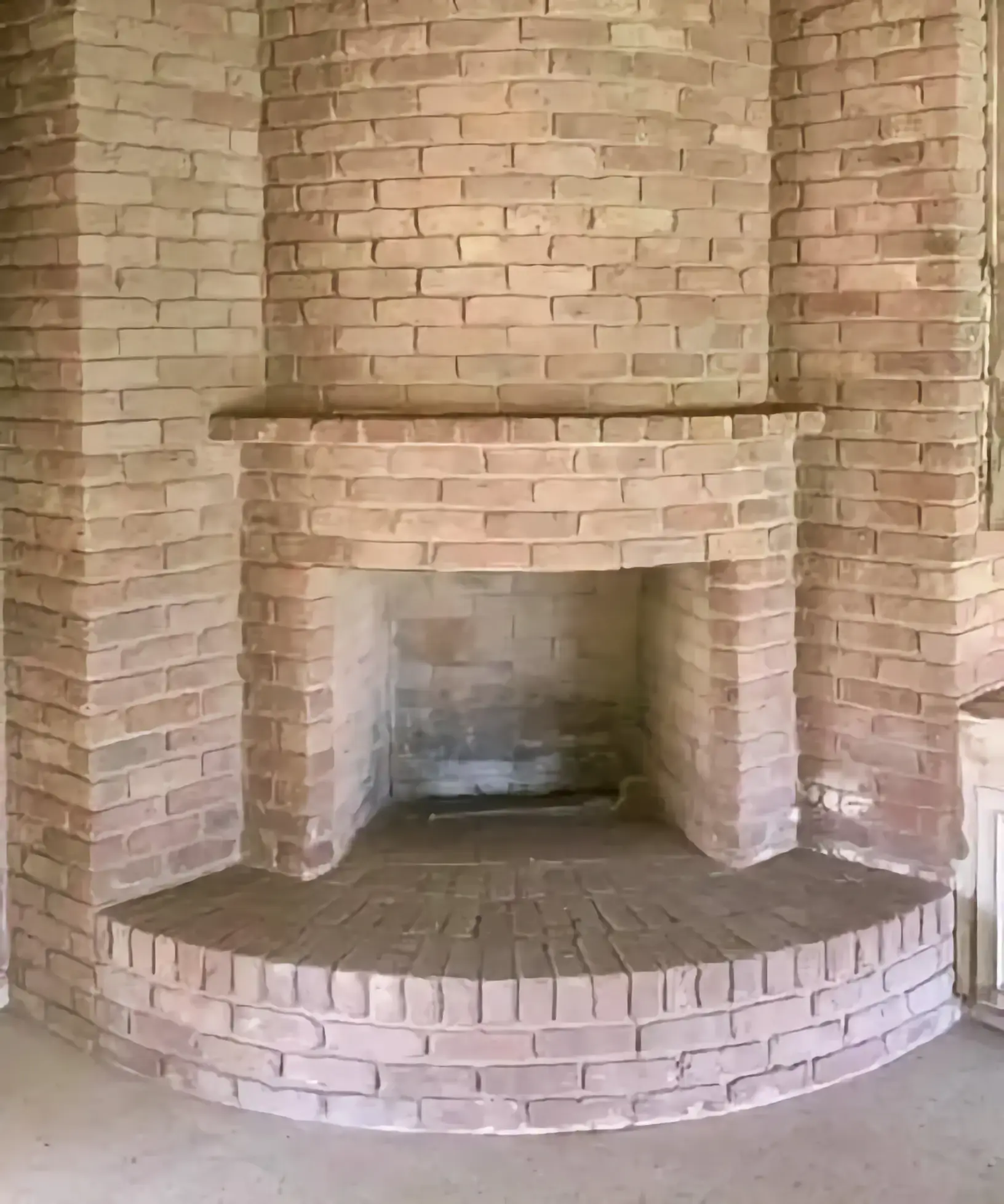Indoor Brick Fireplace Restoration