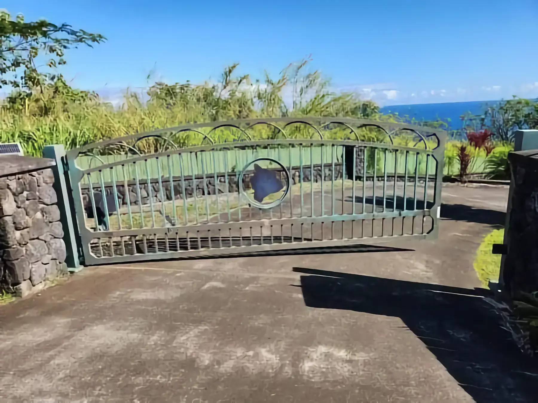 Before: Custom Decorative Driveway Gate Restoration